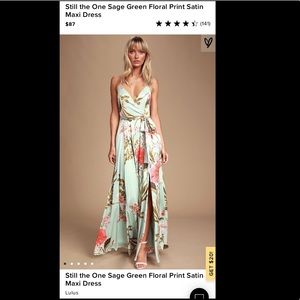 Lulus satin maxi dress